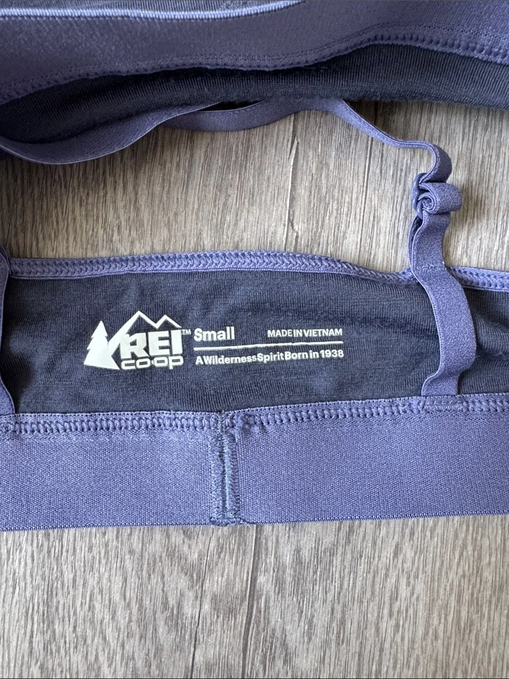 REI Co-op Merino Bralette Odyssey Gray Size Small Wool Blend Adjustable Straps